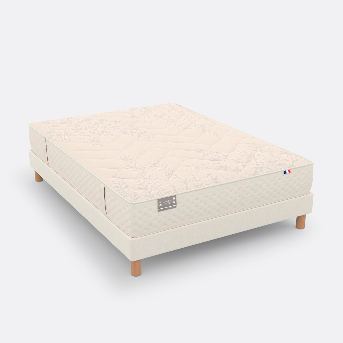 Matelas 651 ressorts, 5 zones, soutien mi-ferme, accueil moelleux beige lin, LA REDOUTE INTERIEURS