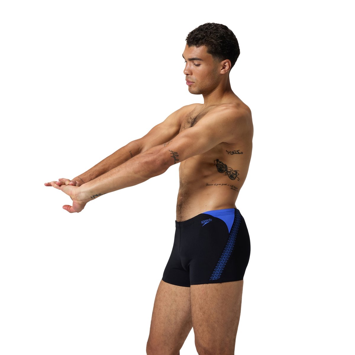 Short de bain motif/style zig-zag HYPERBOOM SPLICE bleu, SPEEDO