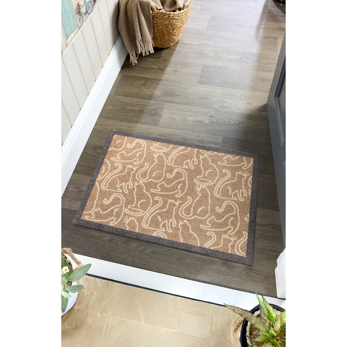 Outline Cats Stain Resistant Pet Mat 50x75cm beige, HOWLER & SCRATCH
