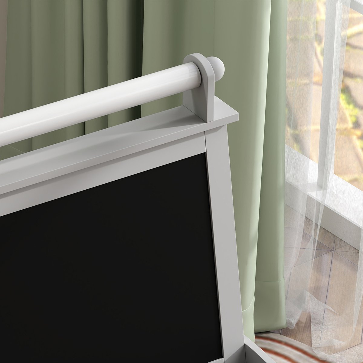 Chevalet pour enfants MDF Gris gris, rouge, AIYAPLAY