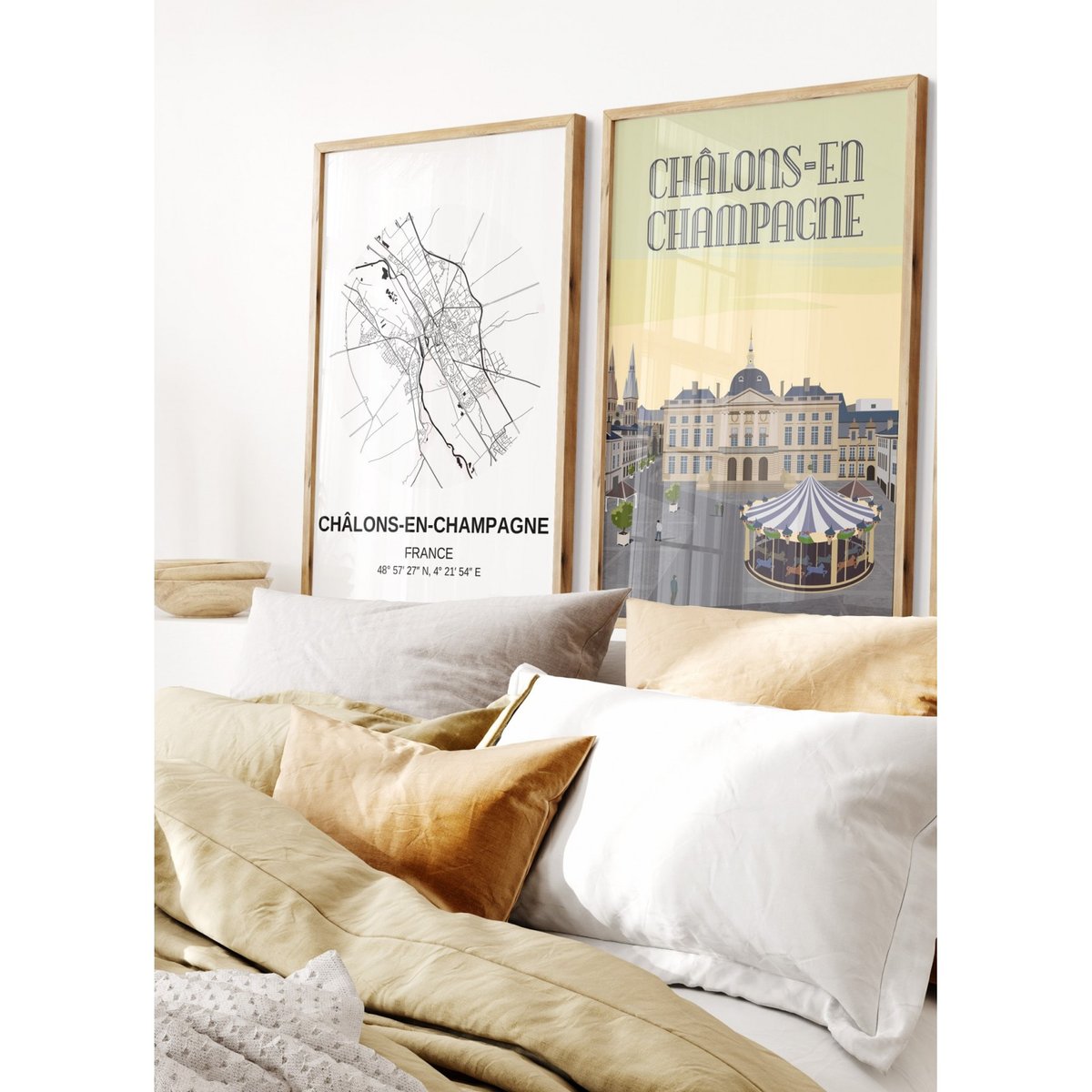 Affiche ville Châlons-en-Champagne blanc, L'AFFICHERIE