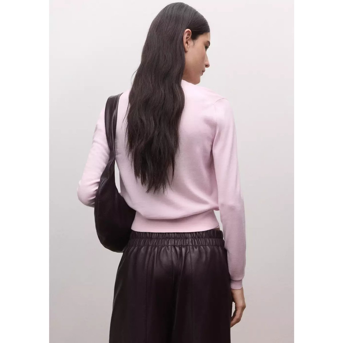 Cardigan 100 % laine rose, MANGO