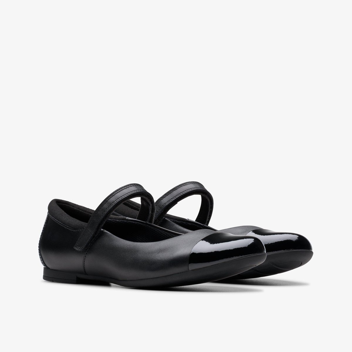 Ballerines Cuir Ajustement Extra Étroit SCALA GEM Y noir, CLARKS