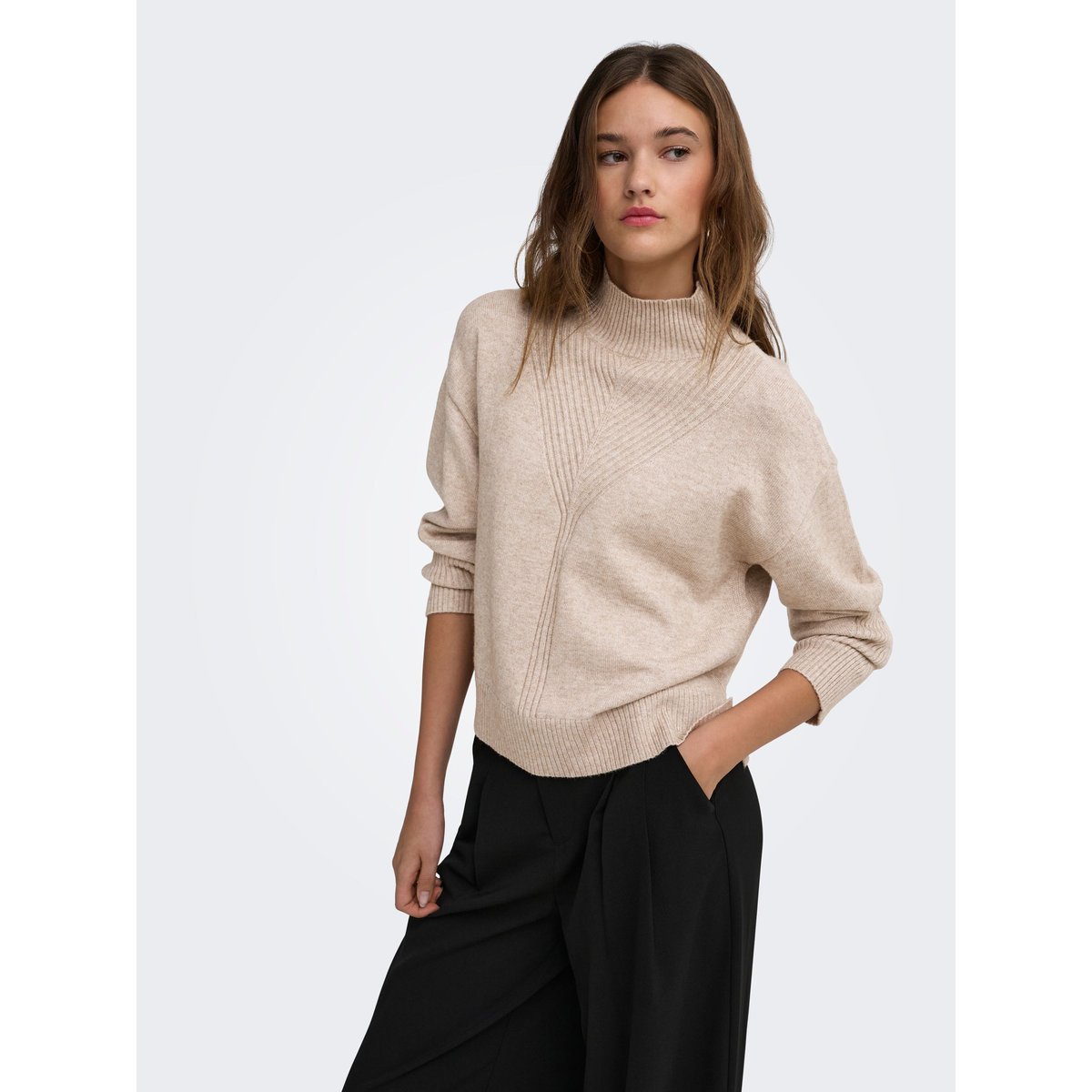 Pull En Maille mocha meringue, ONLY