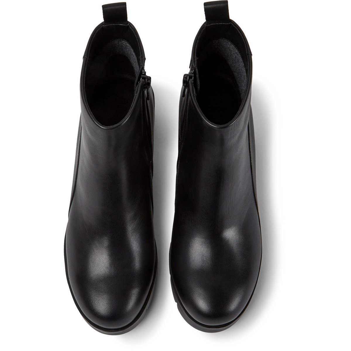 Bottines À Talon Cuir Wanda noir, CAMPER