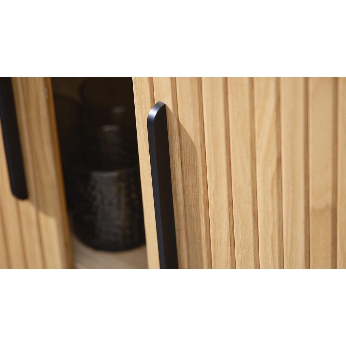 Buffet vaisselier ALBA bois-clair, MAISON AUBERTIN