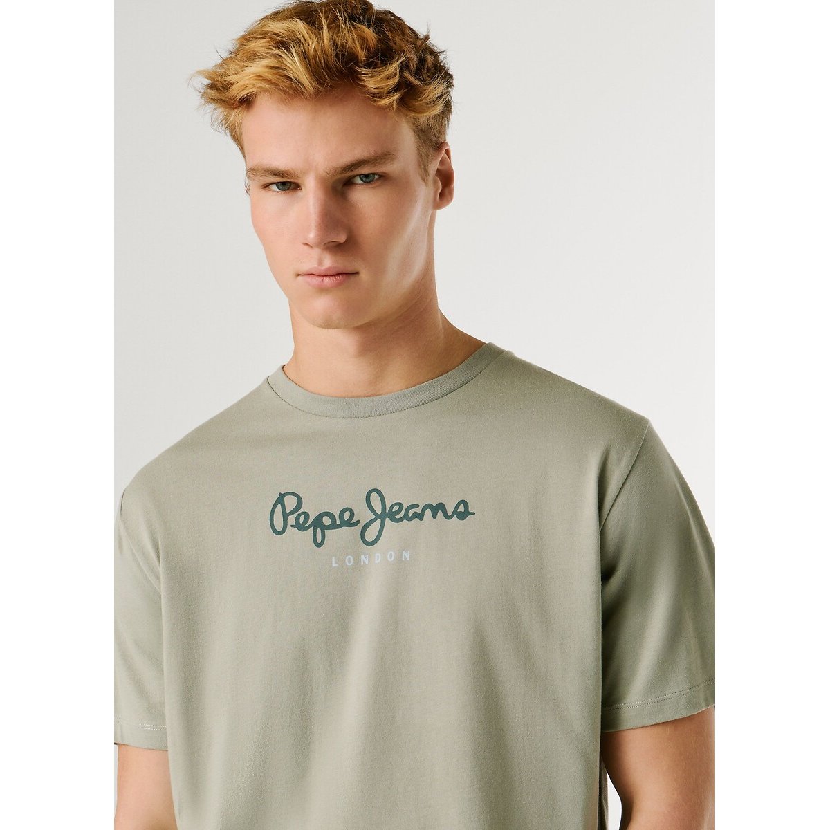 T-Shirt mit kurzen Ärmeln EGGO N salbeigrün, PEPE JEANS