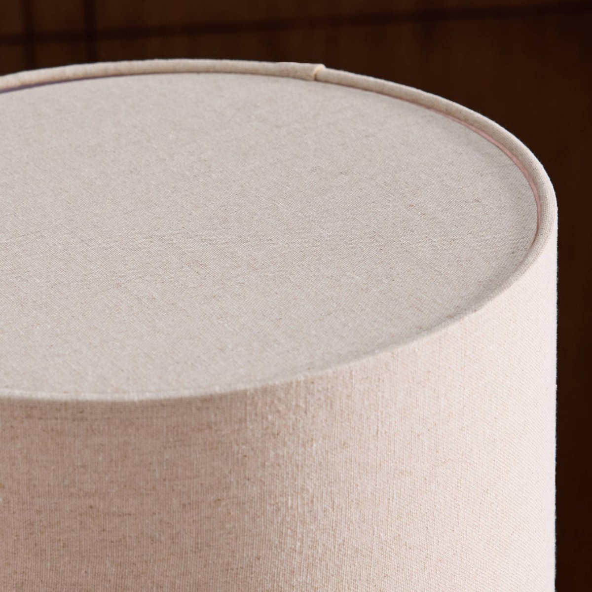 Lampe sur pied intérieur céramique et tissu Ø27cm AURO taupe, SWEEEK