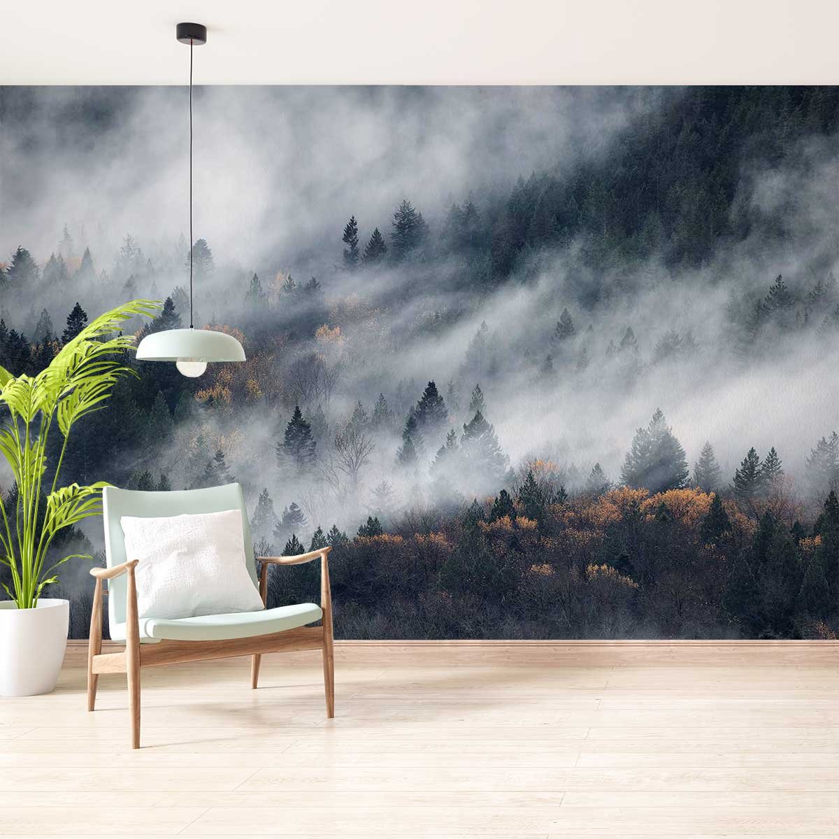 Papier peint un chemin du brouillard intissé, HEXOA