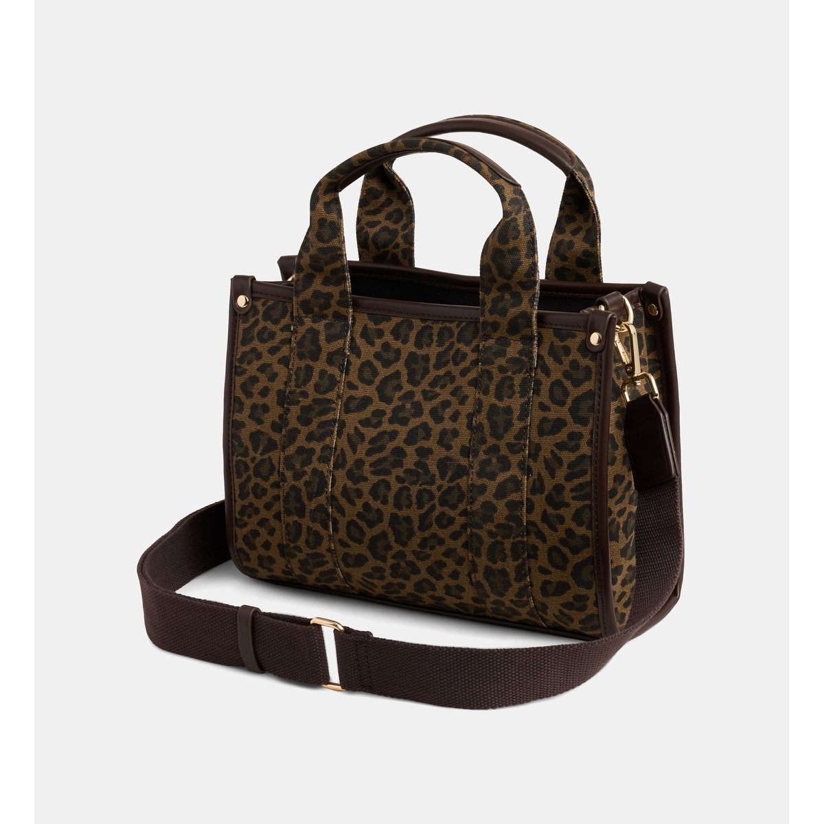 Sac cabas mini teddy canvas léopard, GALERIES LAFAYETTE