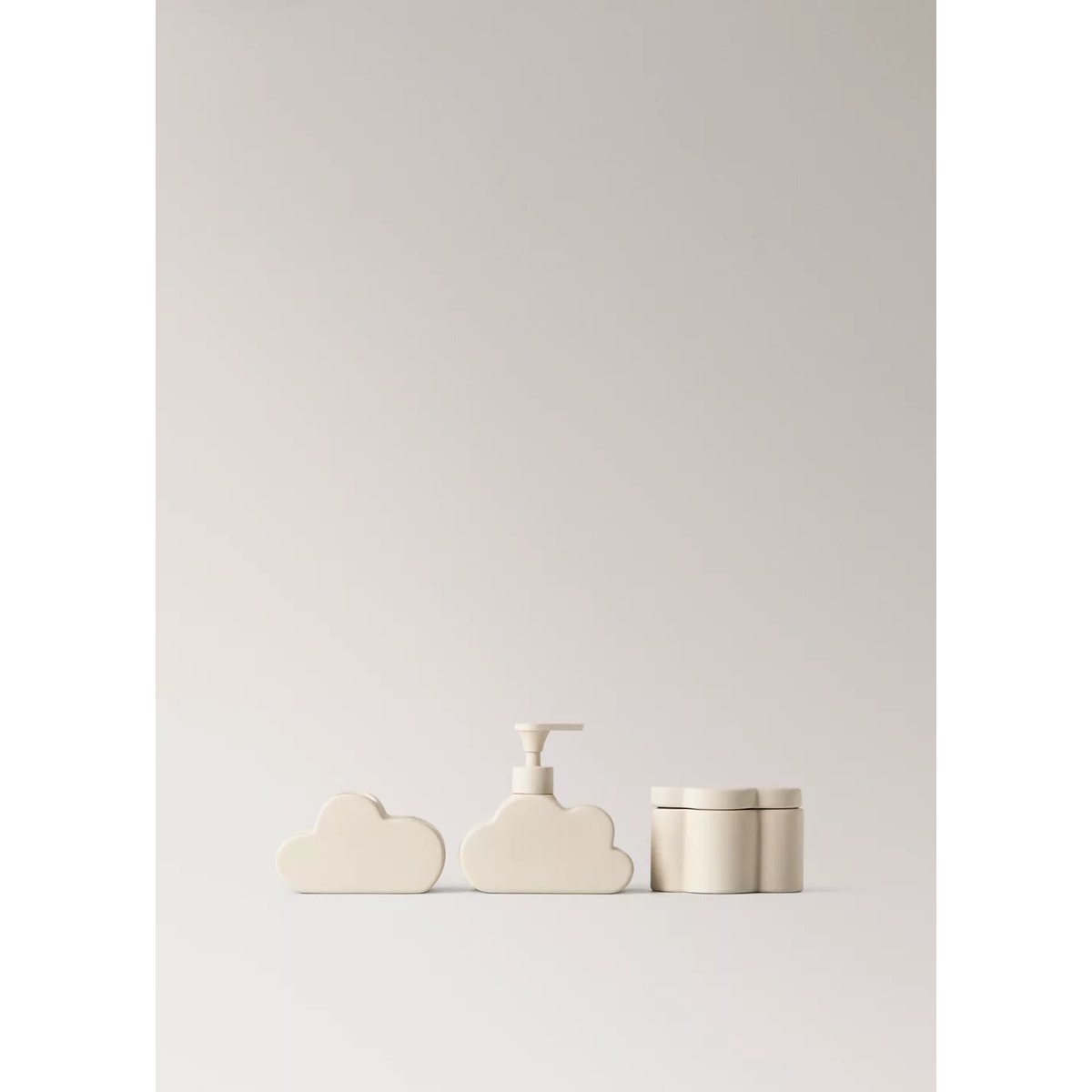 Porte-brosse à dents en grès en forme de nuage sable, MANGO HOME