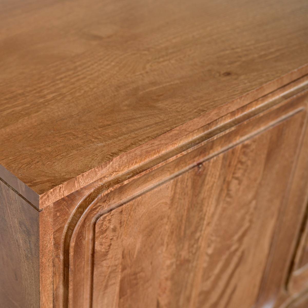 Buffet haut en bois de manguier foncé VIVIENNE bois foncé, MADE IN MEUBLES