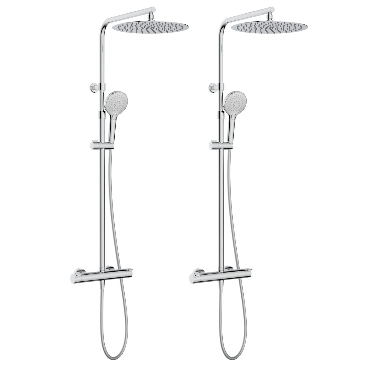 Lot de 2 colonnes de douche thermostatique, ICONE chrome, SENSEA