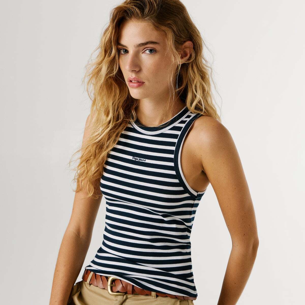 Top Côtelé À Rayures bleu dulwich, PEPE JEANS