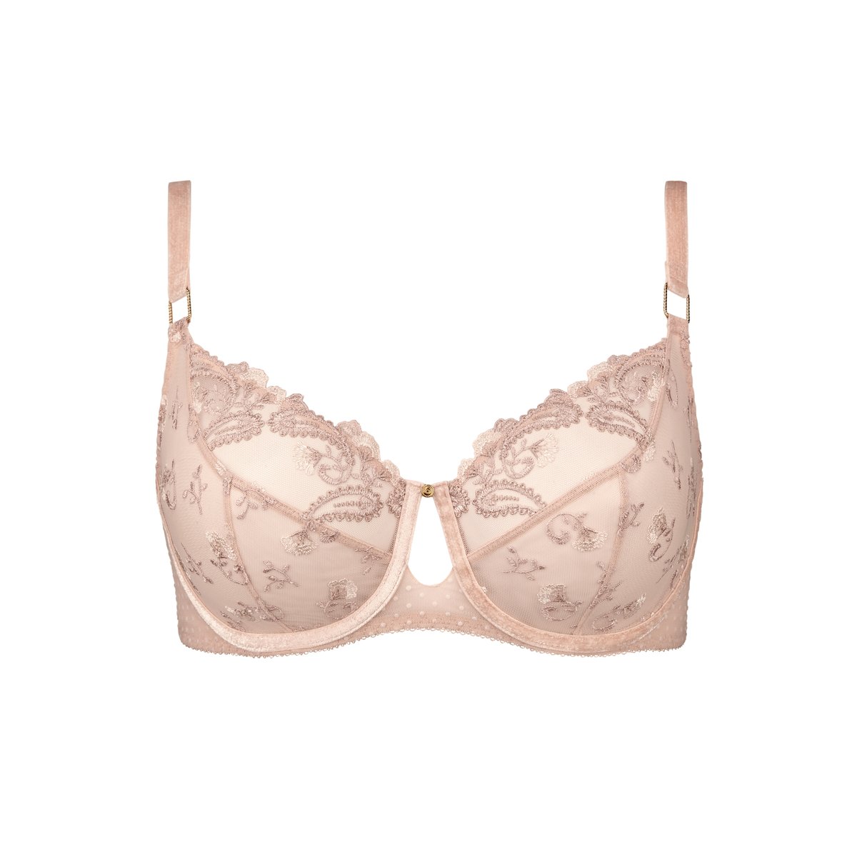 Soutien-gorge balconnet confort Velvet Memories beige, AUBADE