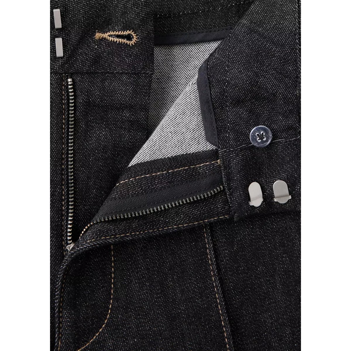 Jean Newmom confort taille haute noir, MANGO