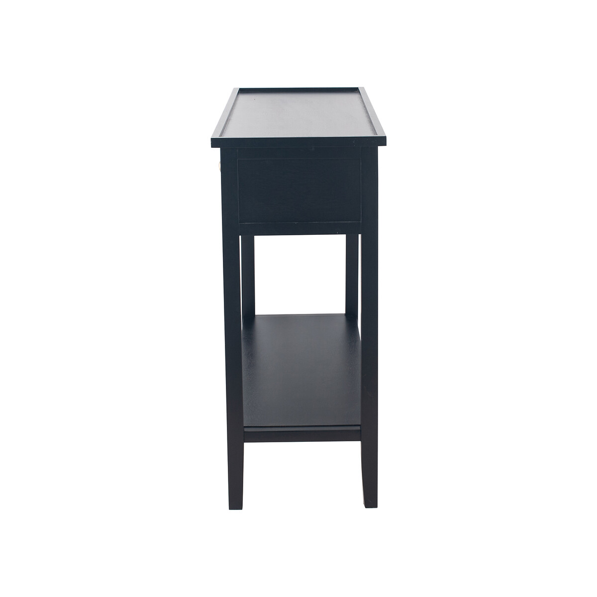 Luxe Pine Wood 2 Drawer Console Table black, SO'HOME