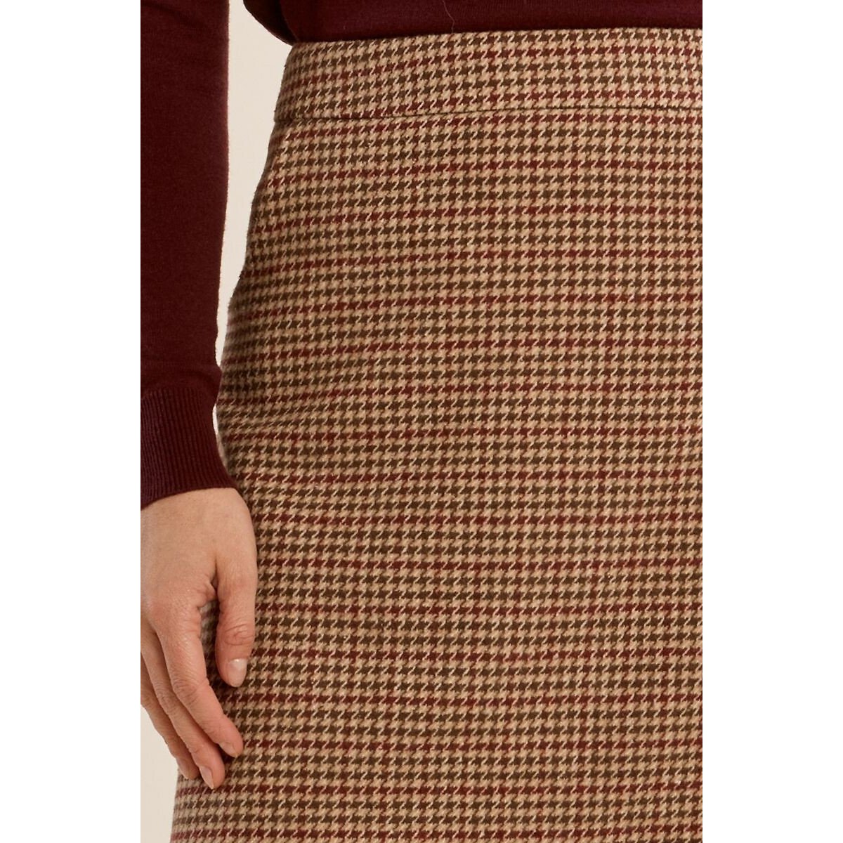 Jupe courte motif pied-de-poule pied de poule, MOLLY BRACKEN