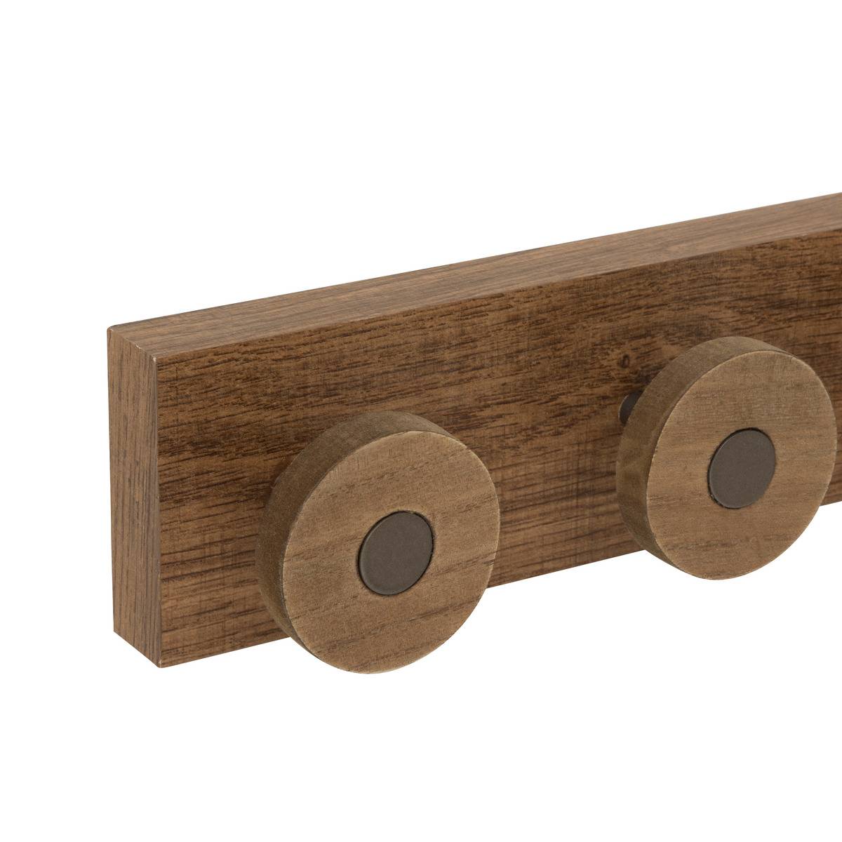 Patère murale 6 crochets en bois design industriel COME marron, 5FIVE SIMPLY SMART