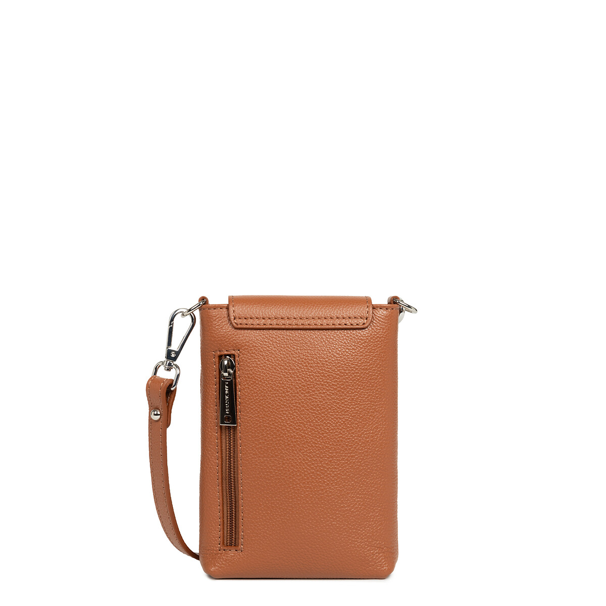 Pochette smartphone à rabat bandoulière MILANO BAO camel, LANCASTER