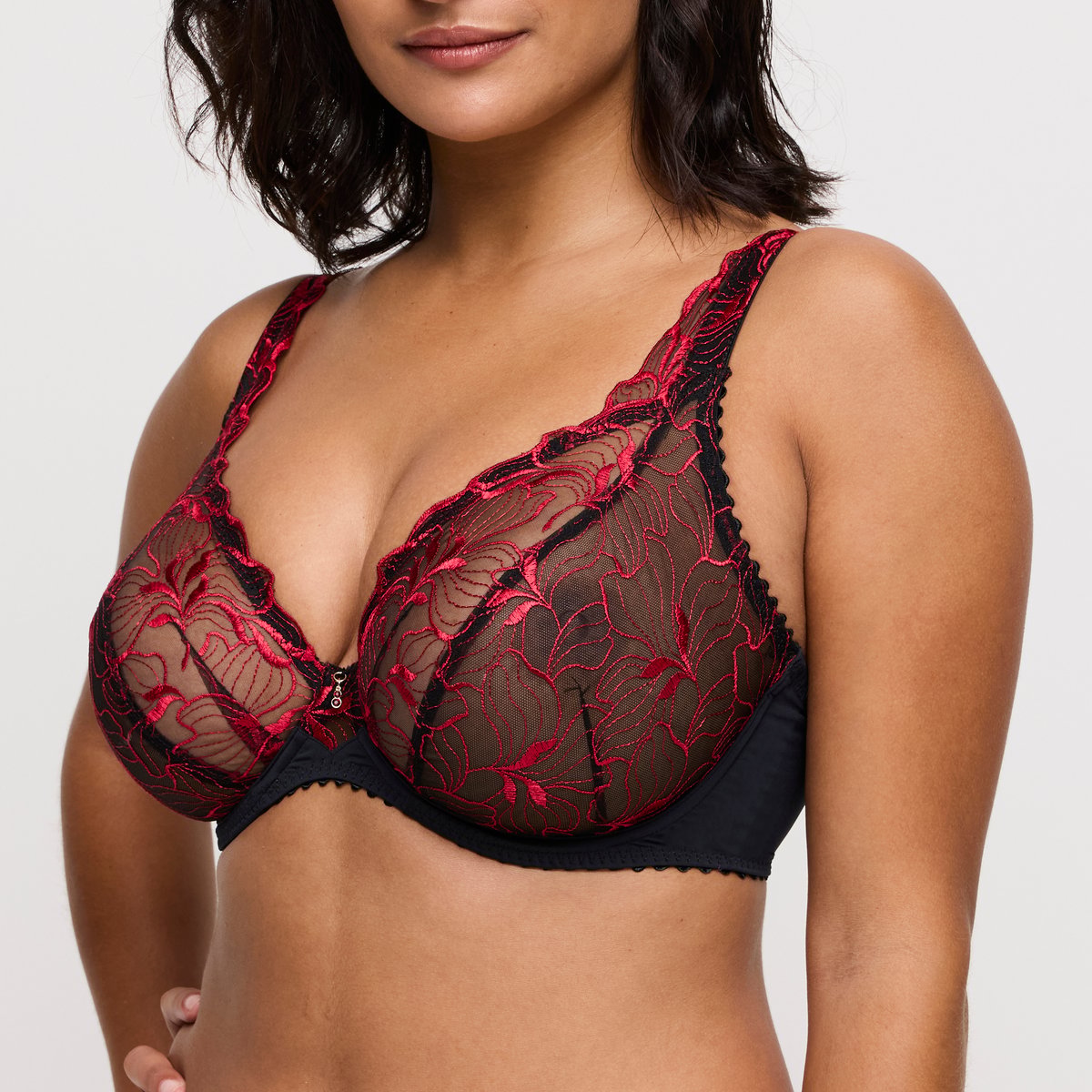 Soutien gorge à décolleté plongeant SPRINGDALE noir - black rose, PRIMADONNA