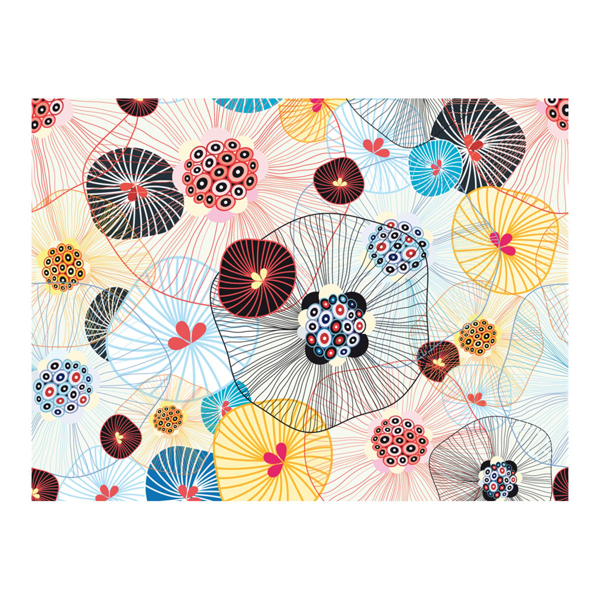 Papier peint intissé panoramique Souffle d'été multicouleur, EDEN