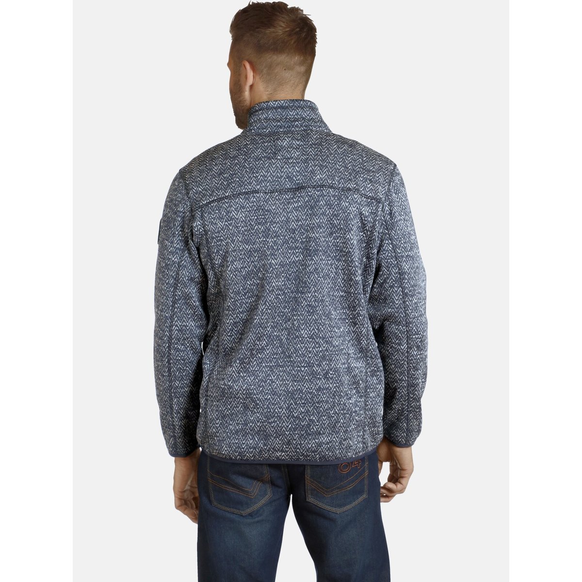 Veste en maille polaire KOLMUND bleu foncé, JAN VANDERSTORM