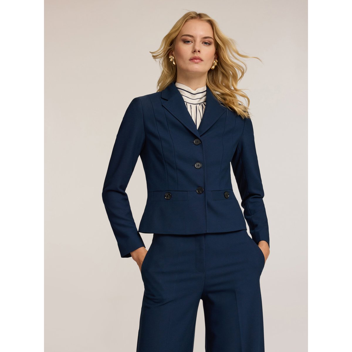 Veste blazer courte bleu, MOTIVI