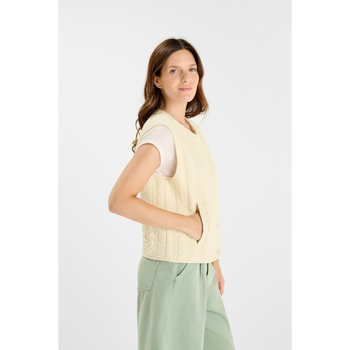 Veste sans manches GUDRA vanilla, LE TEMPS DES CERISES