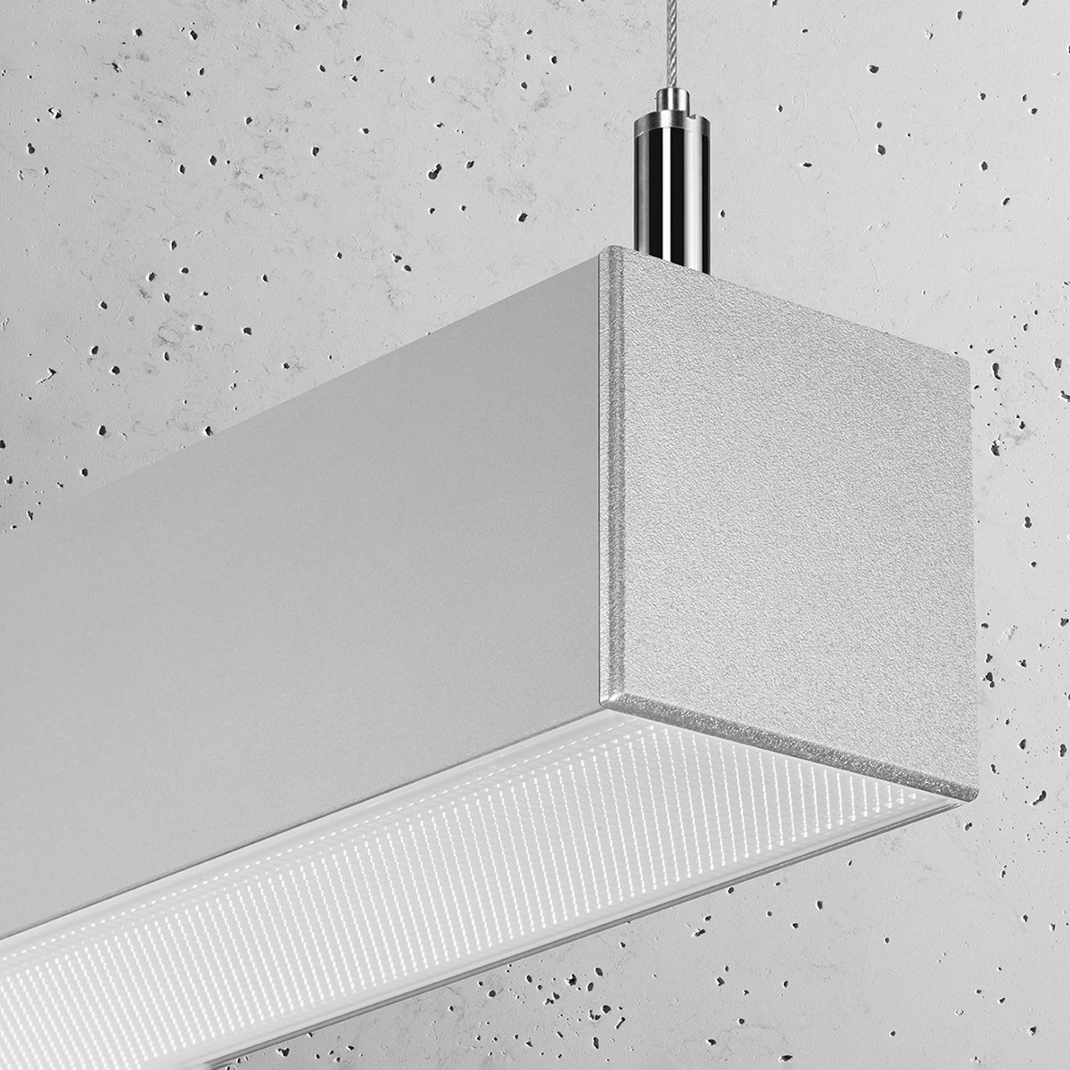 Suspension Aluminium Gris LED 1 Pinne gris, EDEN