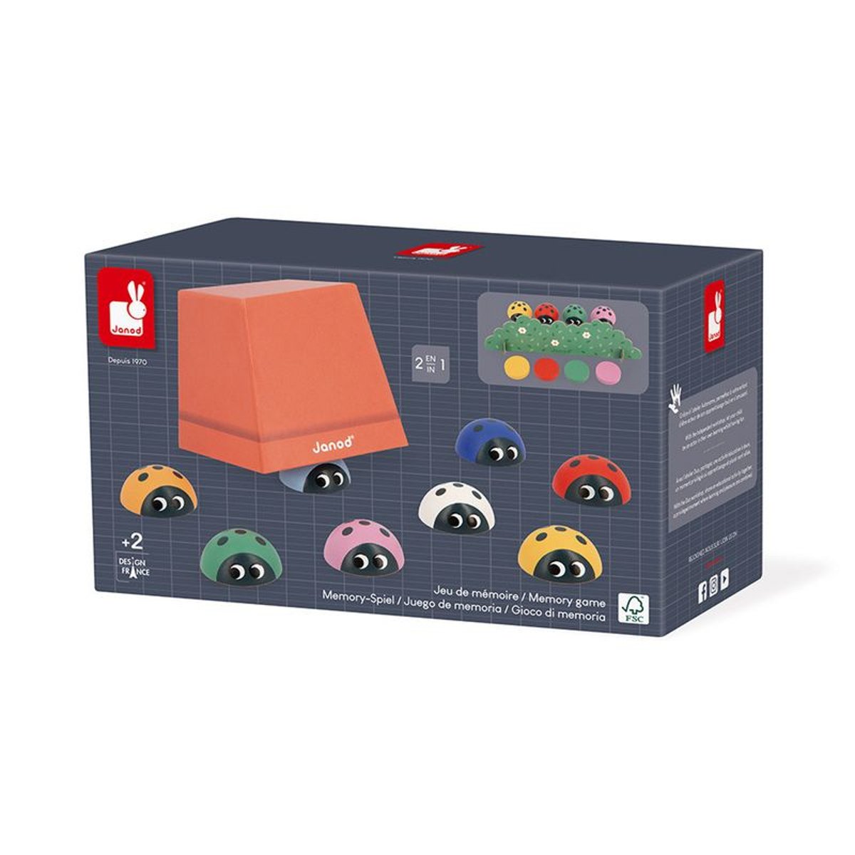 Jeu De Mémoime Coccinelles, Apprendre Les Couleurs couleur unique, JANOD