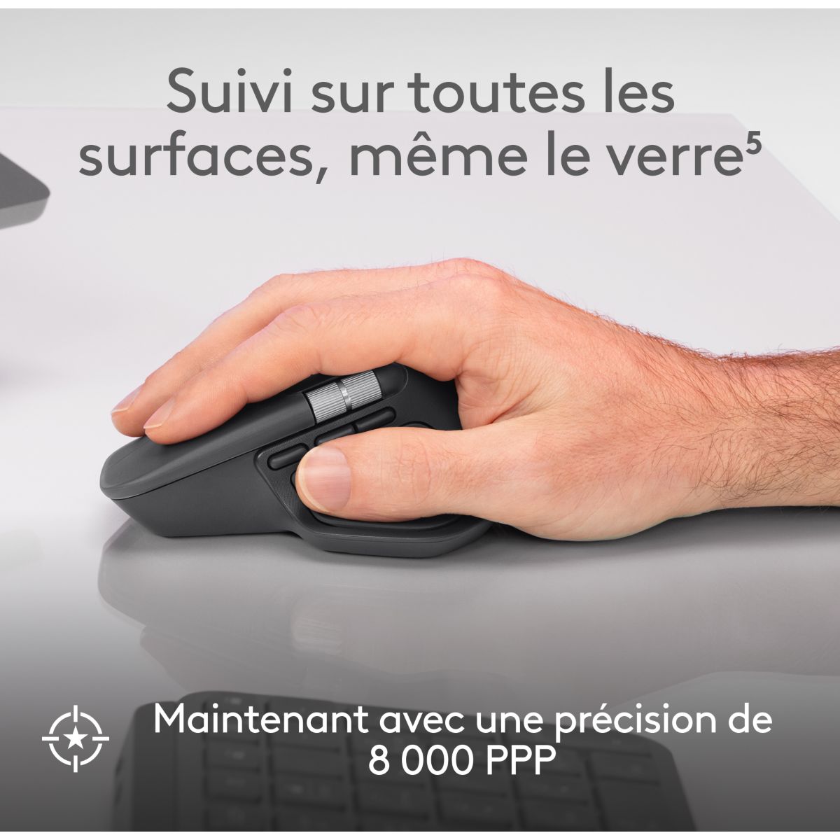 Souris sans fil rechargeable Souris sans fil rechargeable MX Master 4 graphite + 2 mois Adobe couleur unique, LOGITECH