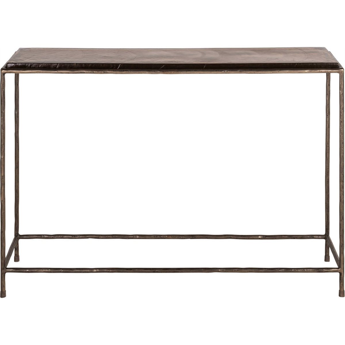 Console en verre et fer forgé bronze, RECOLLECTION