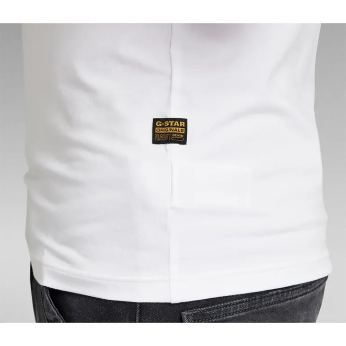 T-shirt coton biologique col rond blanc, G-Star RAW