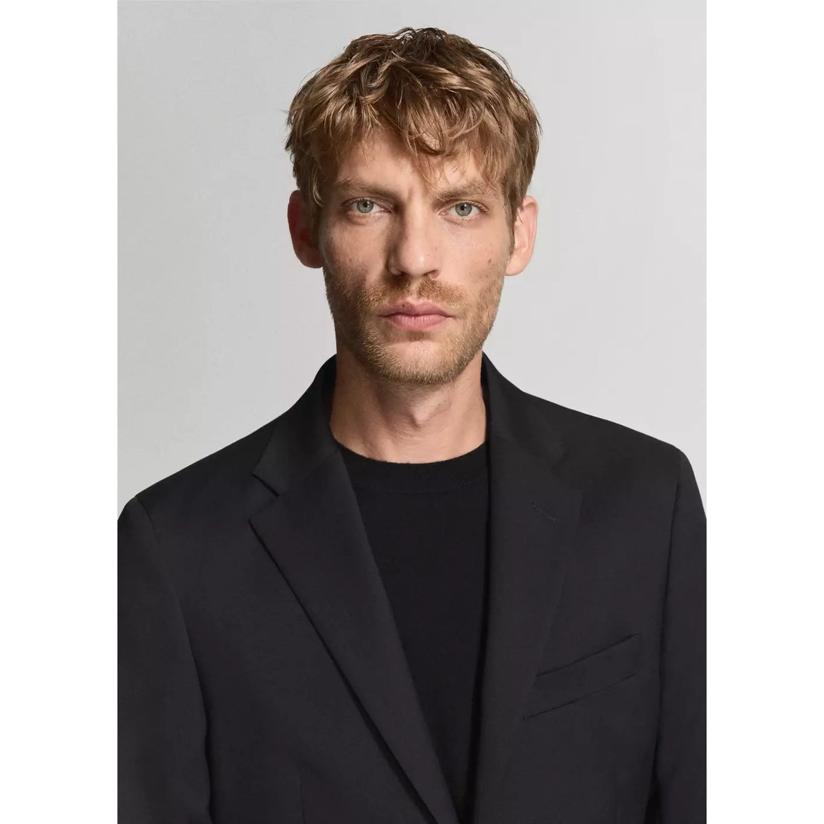 Veste costume Turin 100 % laine vierge noir, MANGO MAN