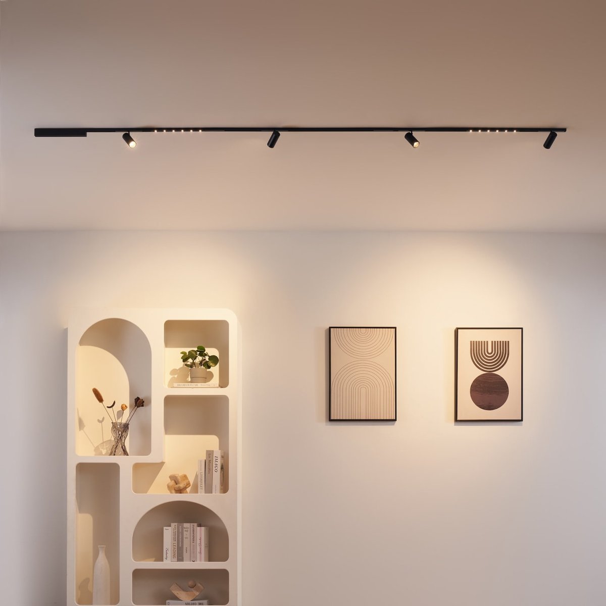 Kit rail magnétique 40W en ligne - LYNE noir, KOSILUM