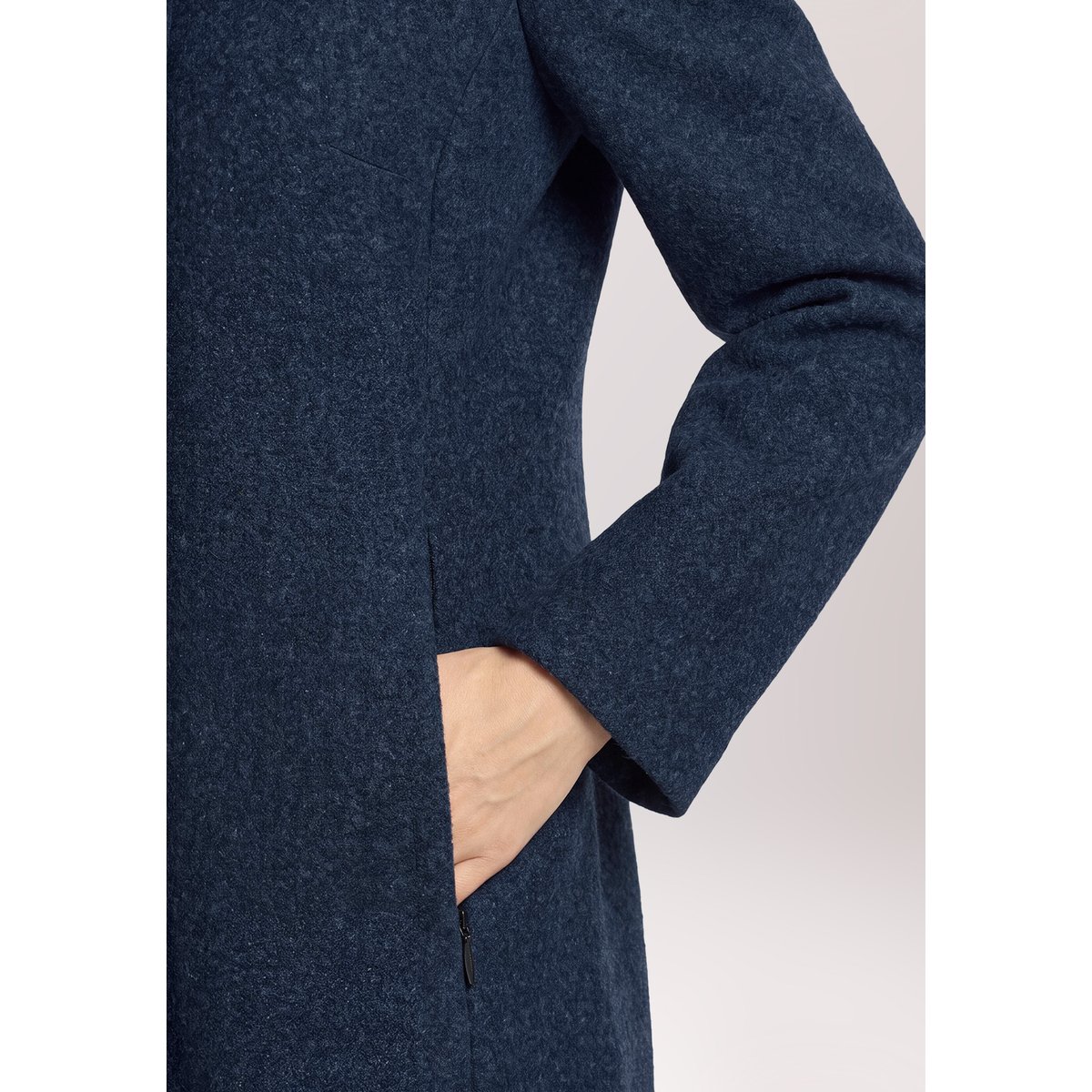 Veste en laine à capuche moonlight blue melange, GIL BRET
