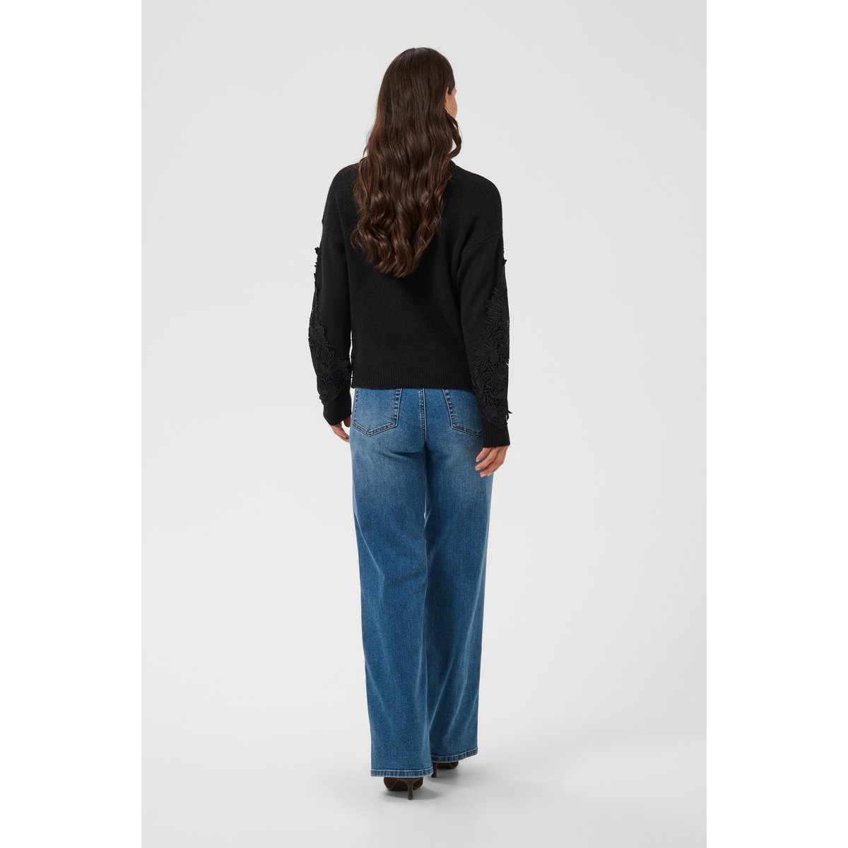 Col roulé noir black, KAFFE