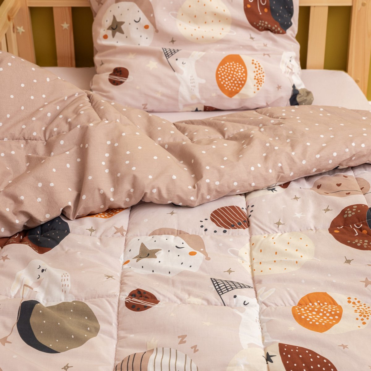 Couette imprimée Coton avec taie Celestine multicolore, EDEN
