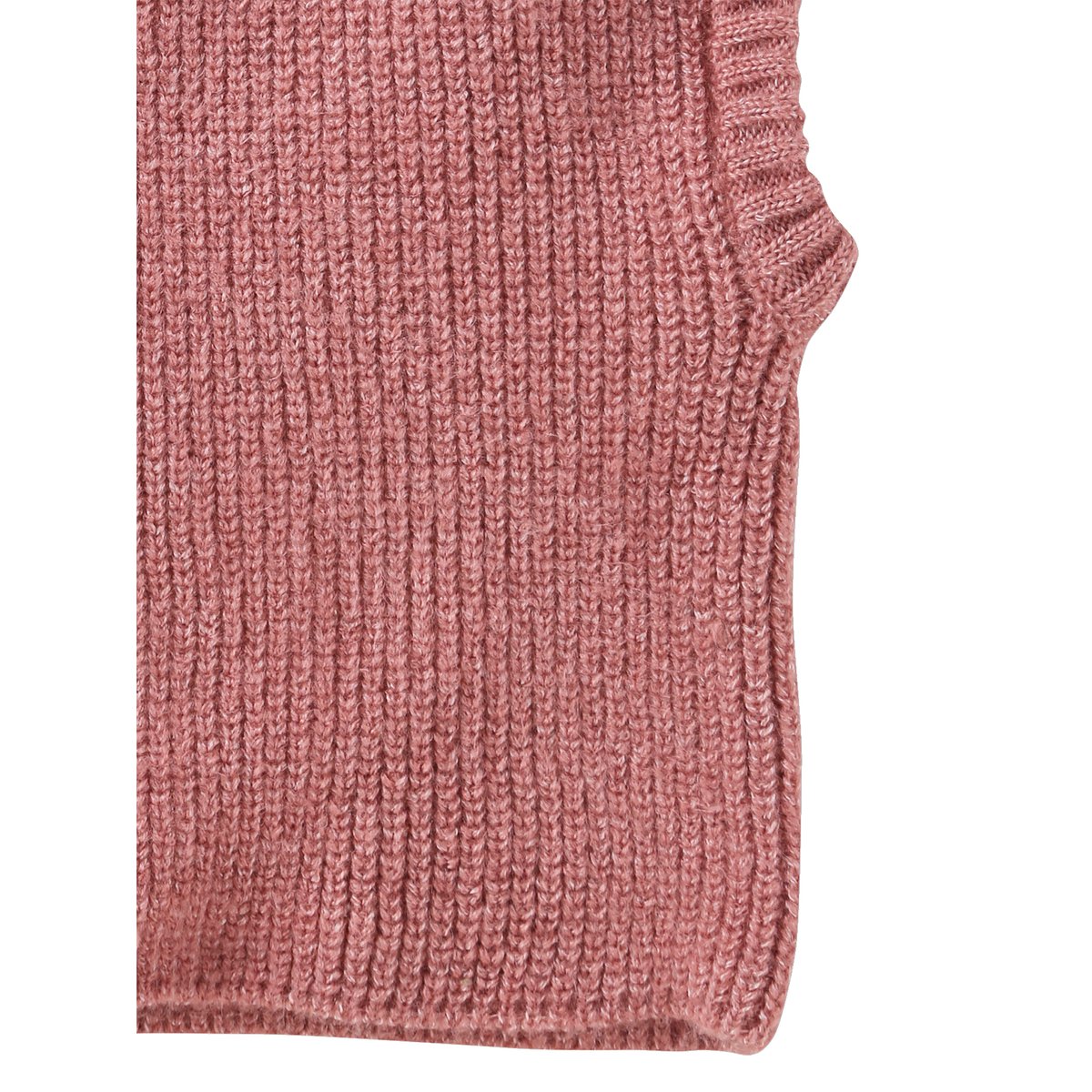 Cagoule en maille côtelée mauve, VERTBAUDET