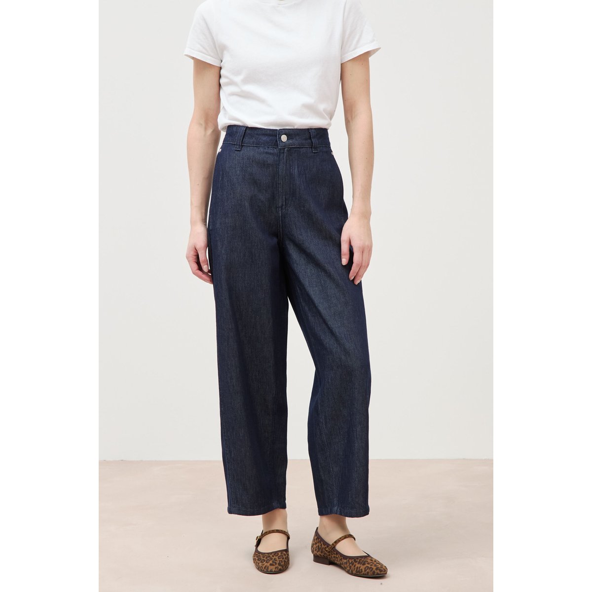 Jeans slouchy taille haute denim brut, BONOBO
