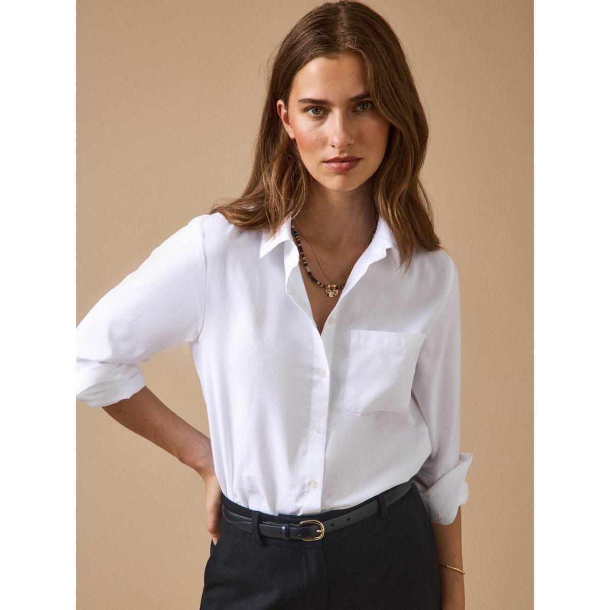 Chemise oxford - Coupe Jane blanc, CYRILLUS