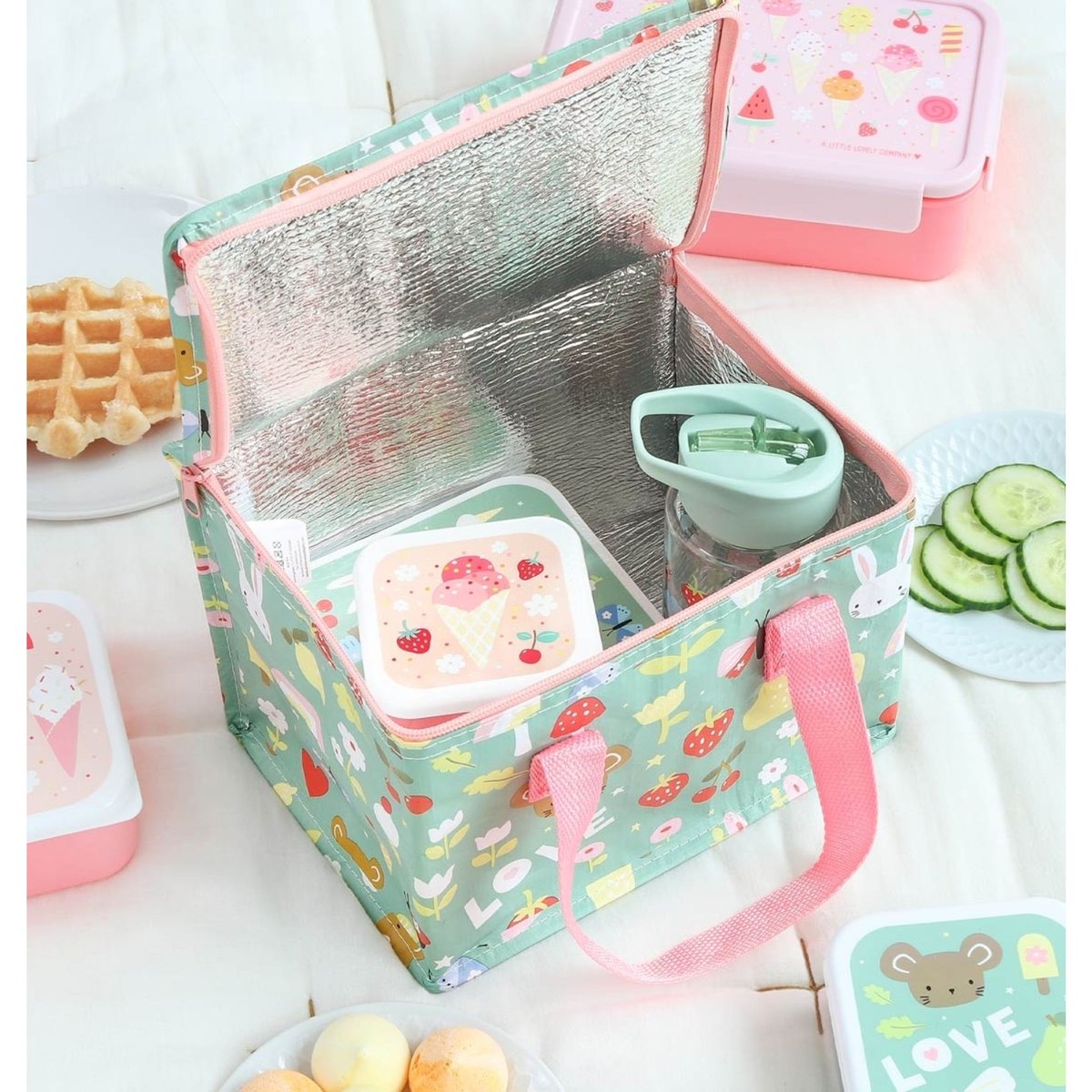 Sac repas isotherme enfant 5,5 L vert joie, A LITTLE LOVELY COMPANY