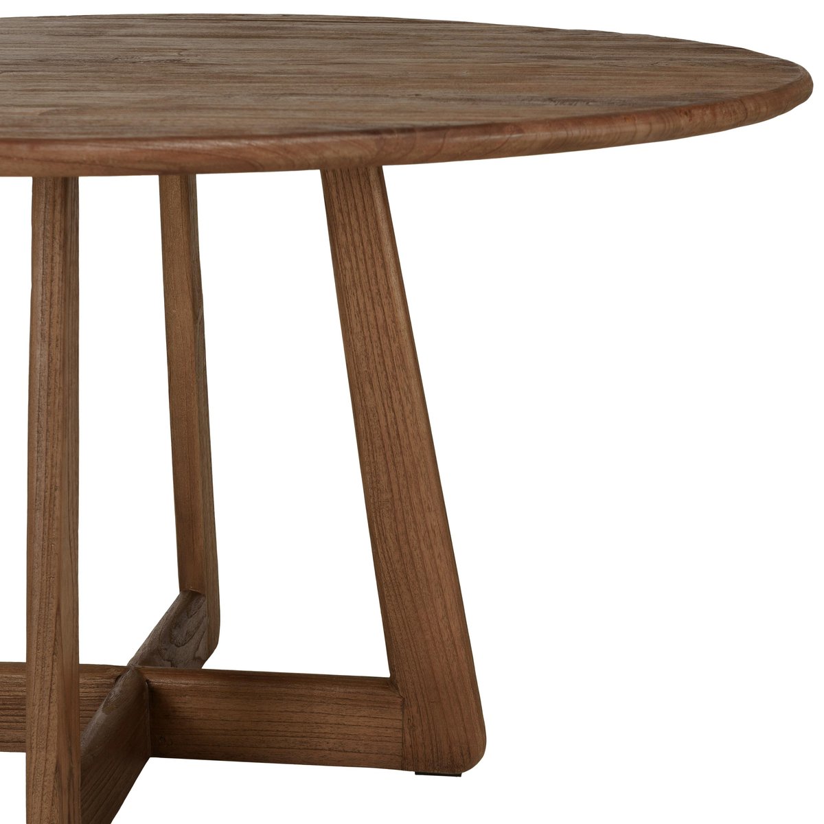 Table à manger ronde 140x140cm en bois de mindi ARCUS bois naturel, PIER IMPORT