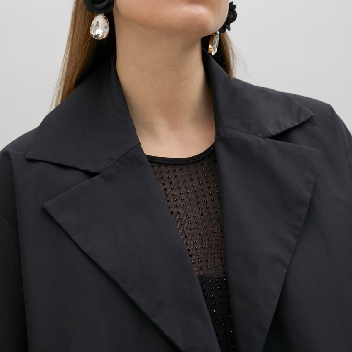 Blazer à manches Kimono longues noir, LOLA CASADEMUNT