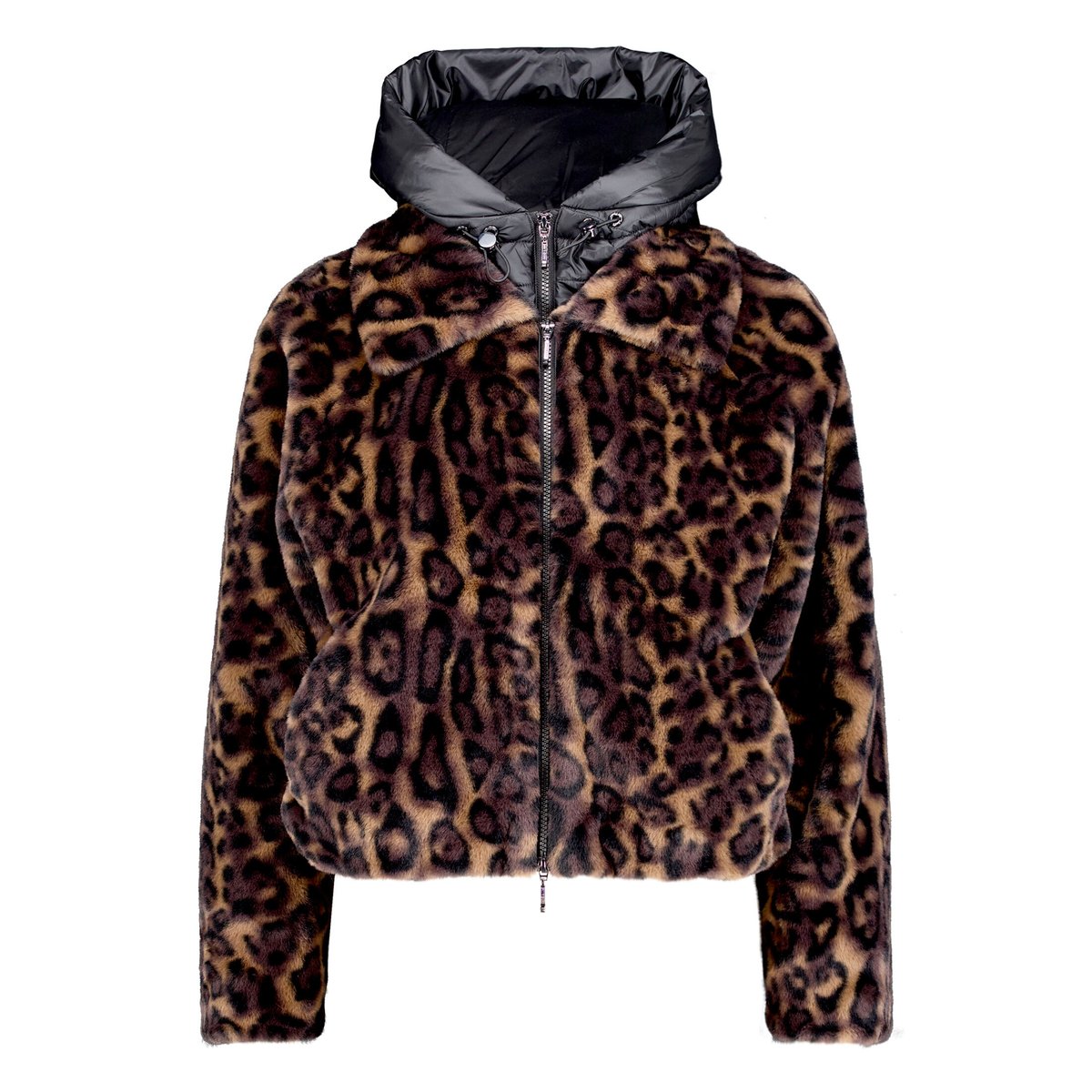 Veste en peluche avec partie veste sans manches amovible taupe/black, AMBER & JUNE