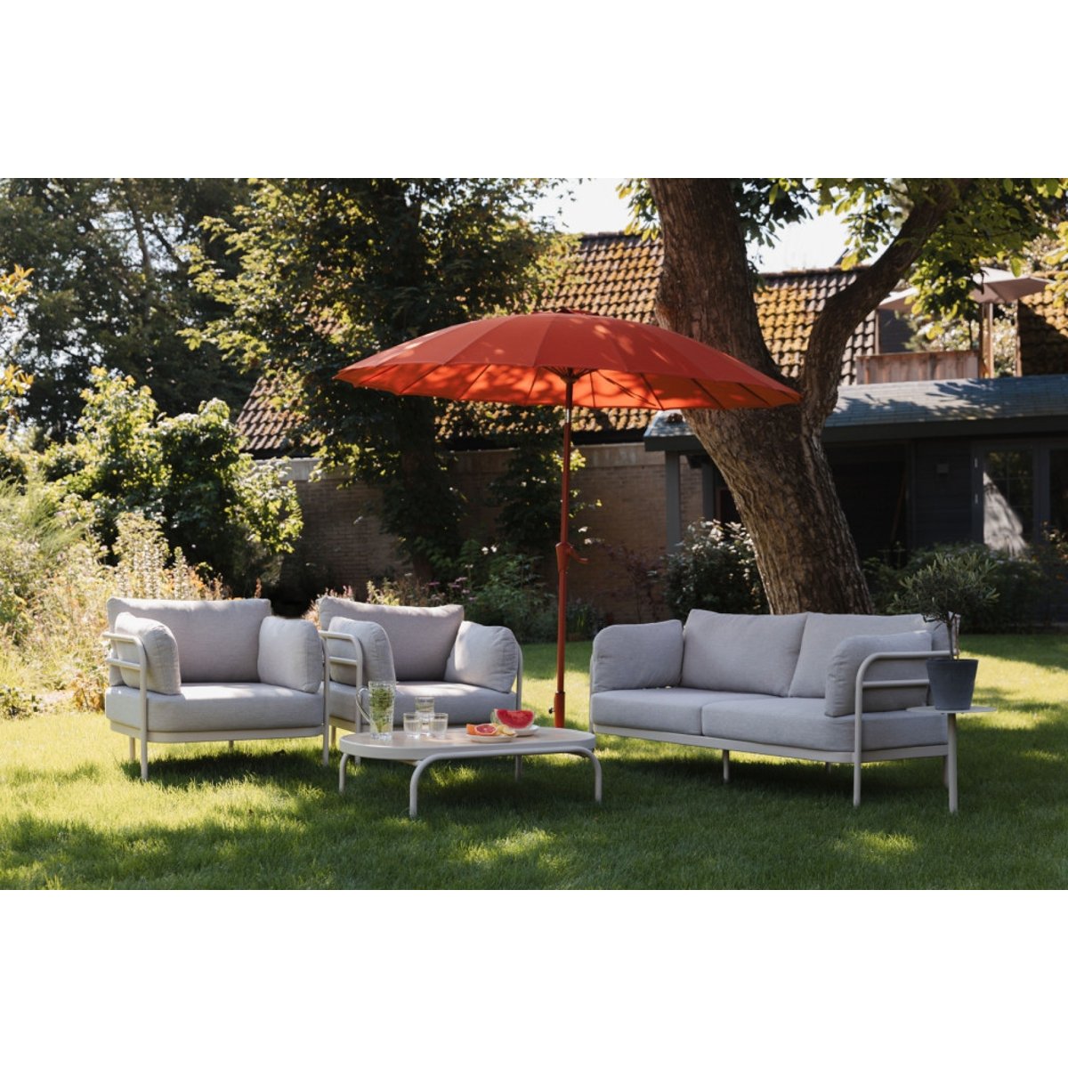 Set de jardin, canapé, fauteuil Vista beige, ZUIVER