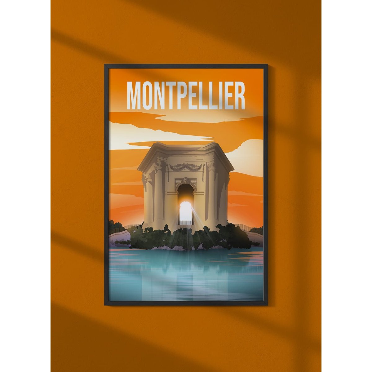 Affiche ville Montpellier blanc, L'AFFICHERIE