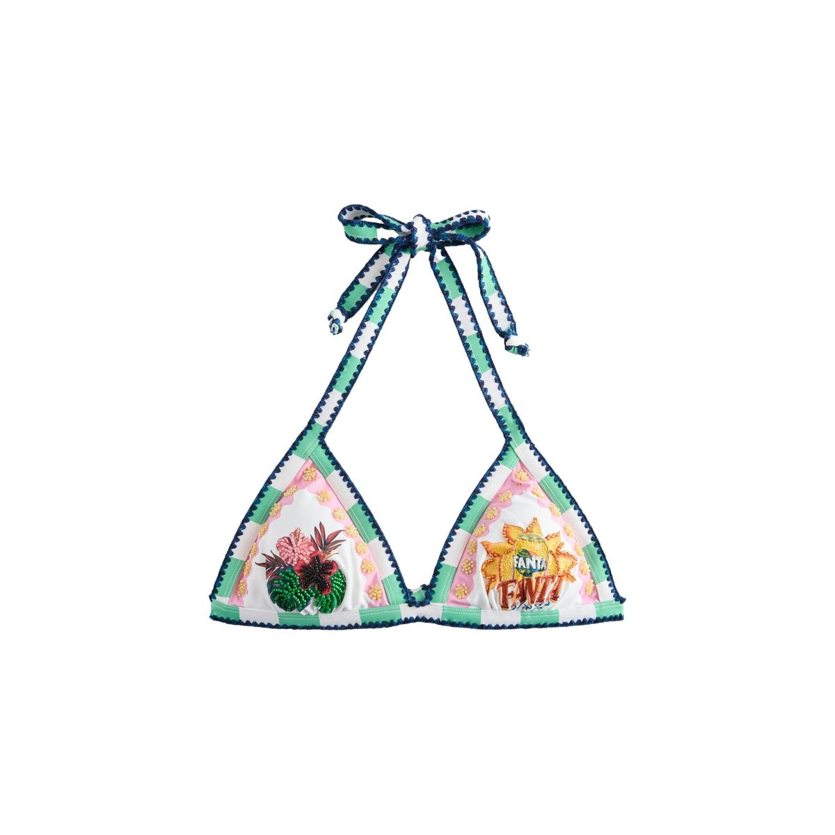 Haut de bikini triangle avec ornements fanta multicolore, NEXT