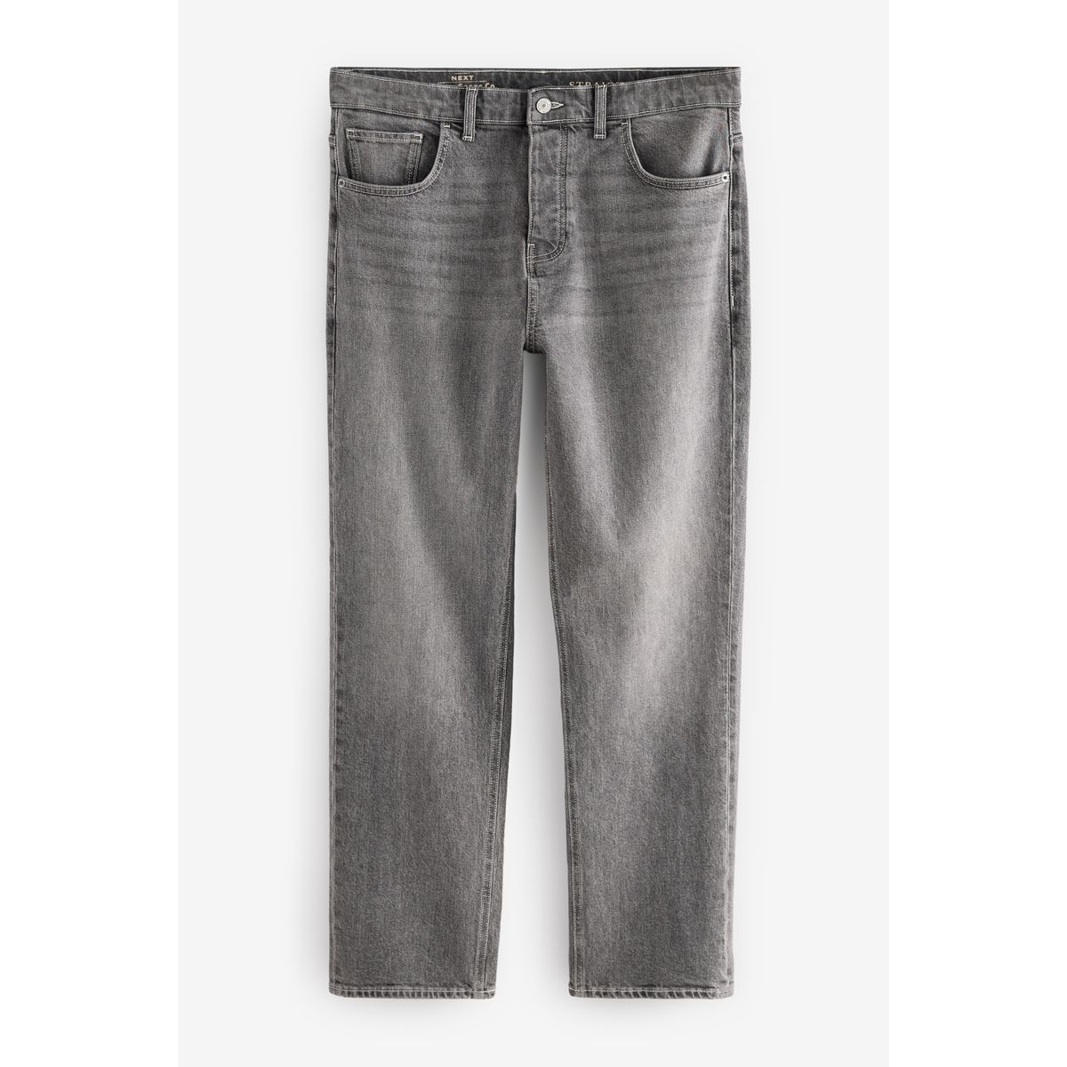 Jean droit authentique stretch vintage gris, NEXT